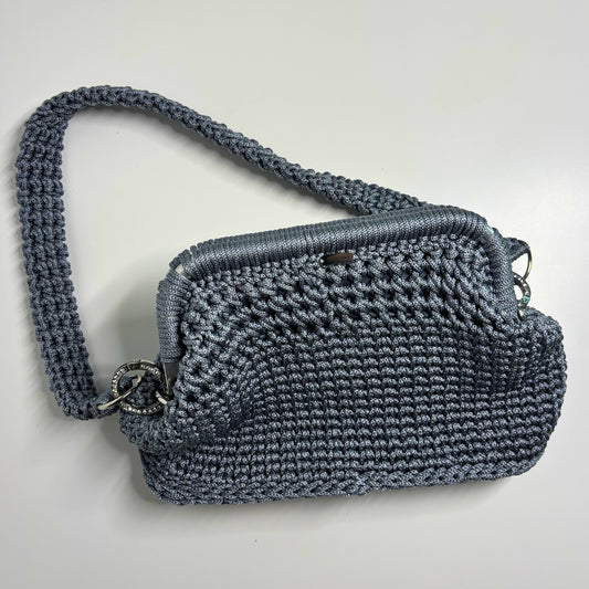 Kvačkana torba Mila, siva, elegantna torbica