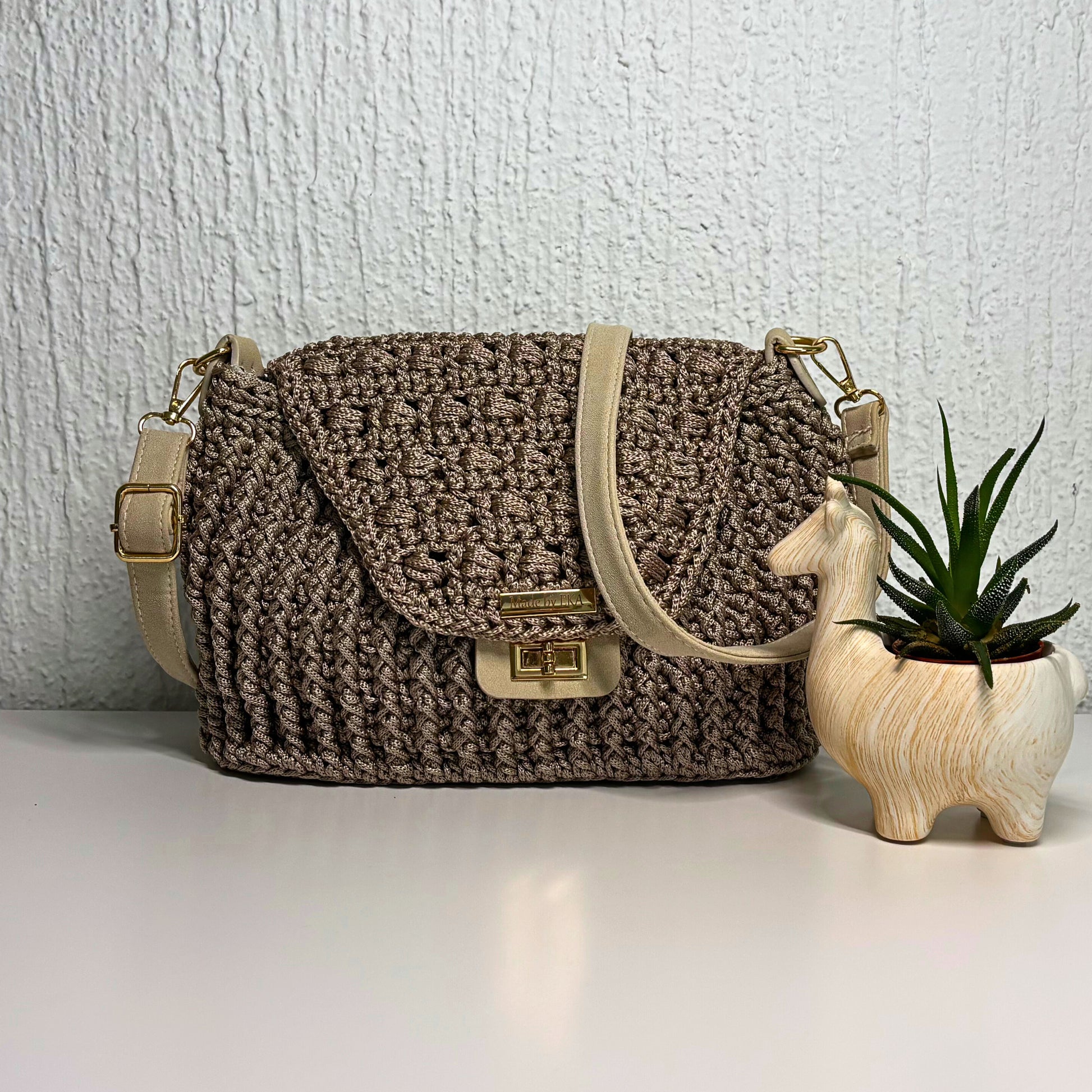 Crochet Bag by Eka_Gold_Elegant_Purse