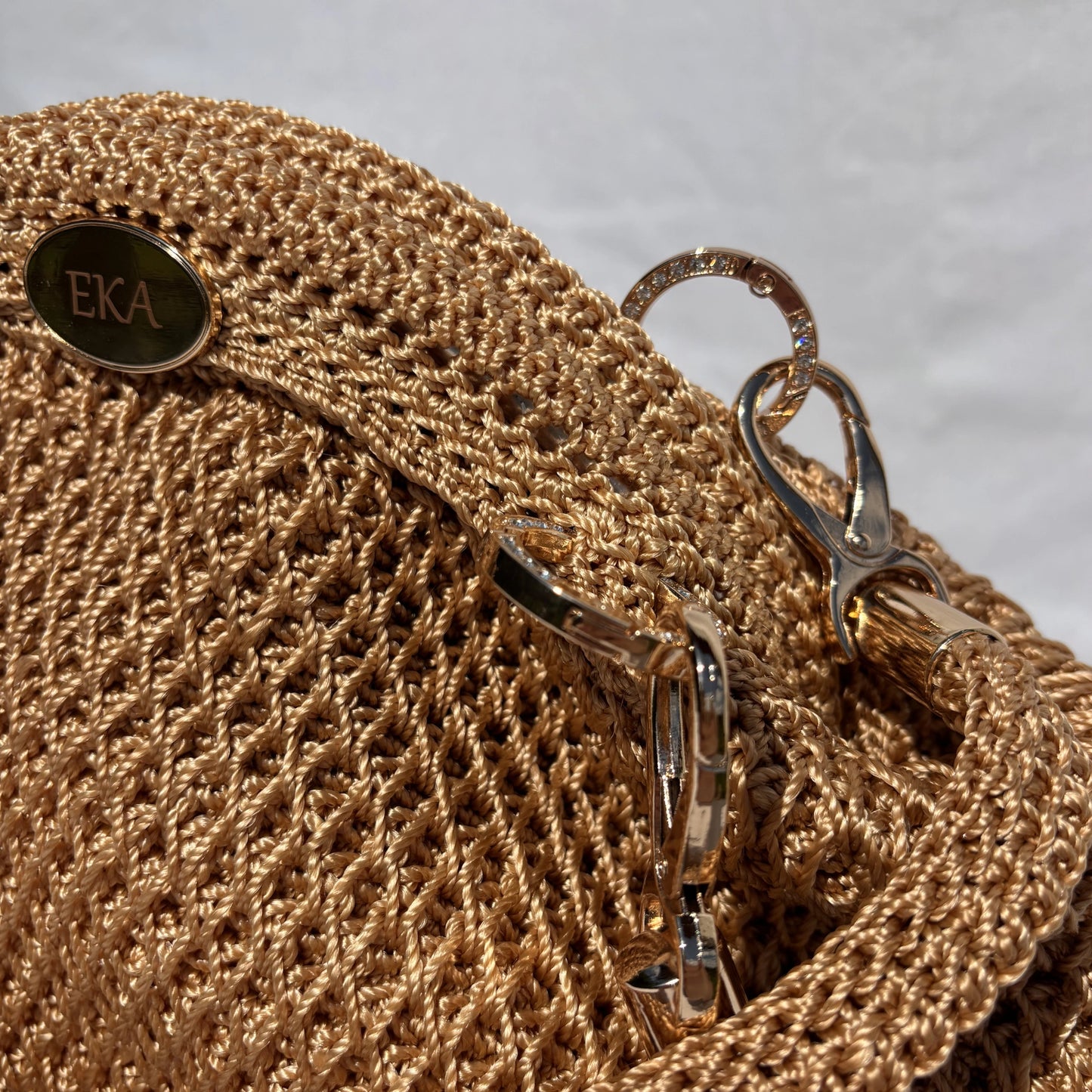 Crochet purse Anka, Gold
