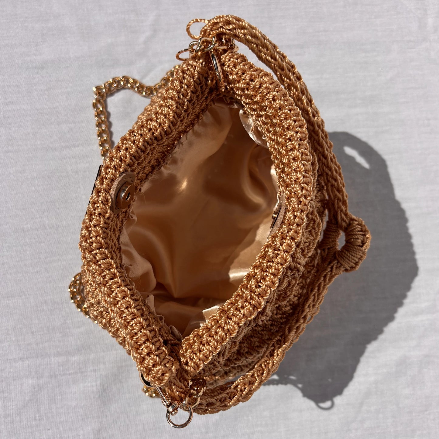 Crochet Purse Cvetka, Gold
